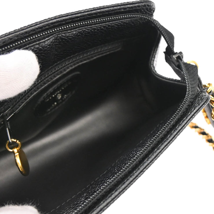 Chanel 1997-1999 Black Caviar Shoulder Bag