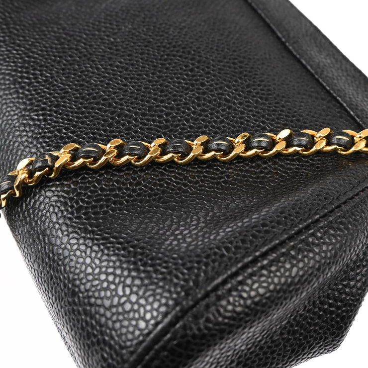 Chanel 1997-1999 Black Caviar Shoulder Bag