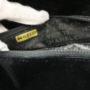 Chanel Black Velvet East West Handbag