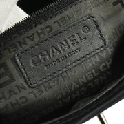 Chanel 2004-2005 Black Velvet East West Handbag