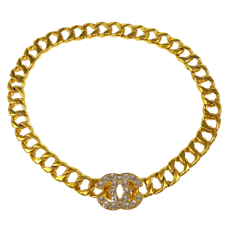 Chanel Gold CC Rhinestone Chain Belt 95P