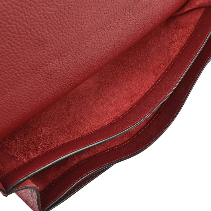 Hermes 2002 Rouge H Fjord Sac a Depeches 38 Briefcase