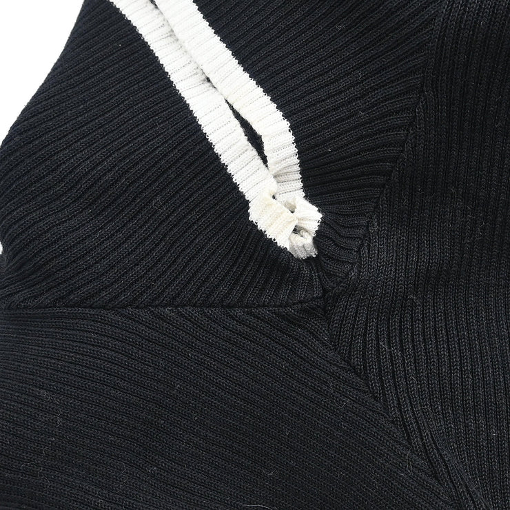 Chanel 1995 Cropped T-shirt Top Black #38