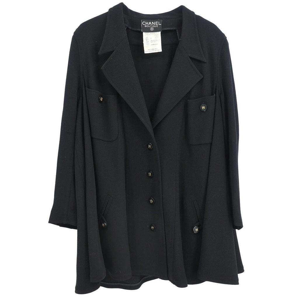 Chanel 1994 Single Breasted Jacket Black #44 – AMORE Vintage
