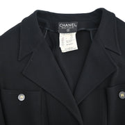 Chanel 1994 Single Breasted Jacket Black #44