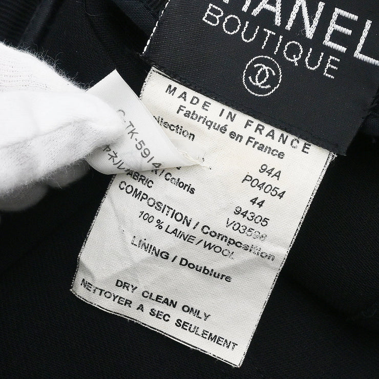 Chanel 1994 Single Breasted Jacket Black #44