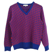 Christian Dior Trotter Sweater Navy Red #L