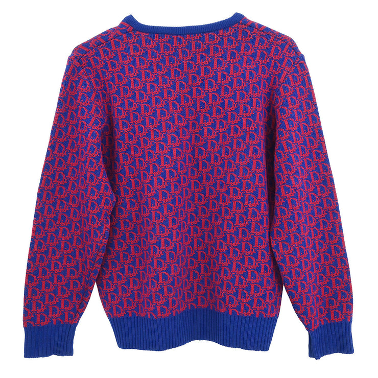 Christian Dior Trotter Sweater Navy Red #L