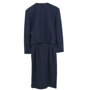 Christian Dior Setup Suit Jacket Skirt Navy #7