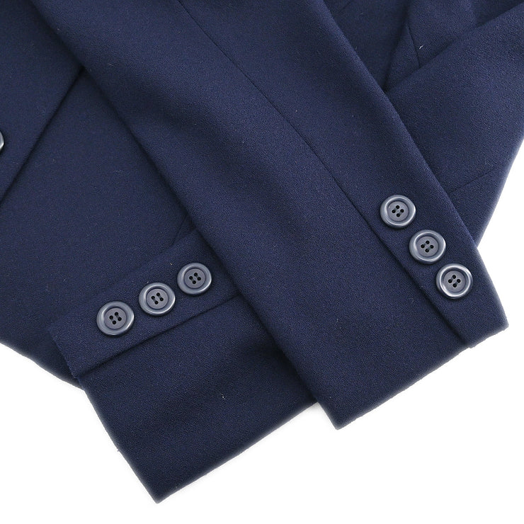 Christian Dior Setup Suit Jacket Skirt Navy #7