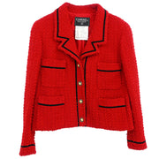 Chanel 1993 Single Breasted Jacket Red #38