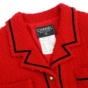 Chanel 1993 Single Breasted Jacket Red #38