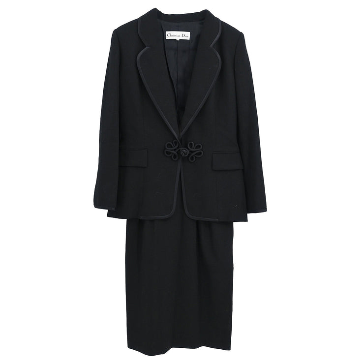 Christian Dior Setup Suit Jacket Skirt Black #11