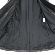 Chanel 1997 Double Breasted Leather Jacket Black #38