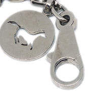 Hermes Amulet Bull Lock Key Holder Bag Charm Silver Small Good