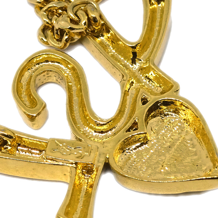 Yves Saint Laurent Gold Chain Pendant Necklace