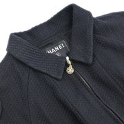 Chanel 2007 Sleeveless Zip Up Jacket Black #36