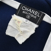 Chanel Short Sleeve Cardigan Navy