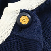 Chanel Short Sleeve Cardigan Navy