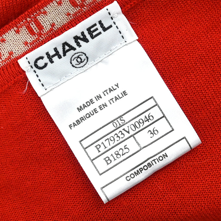 Chanel 2001 T-shirt Top Red #36