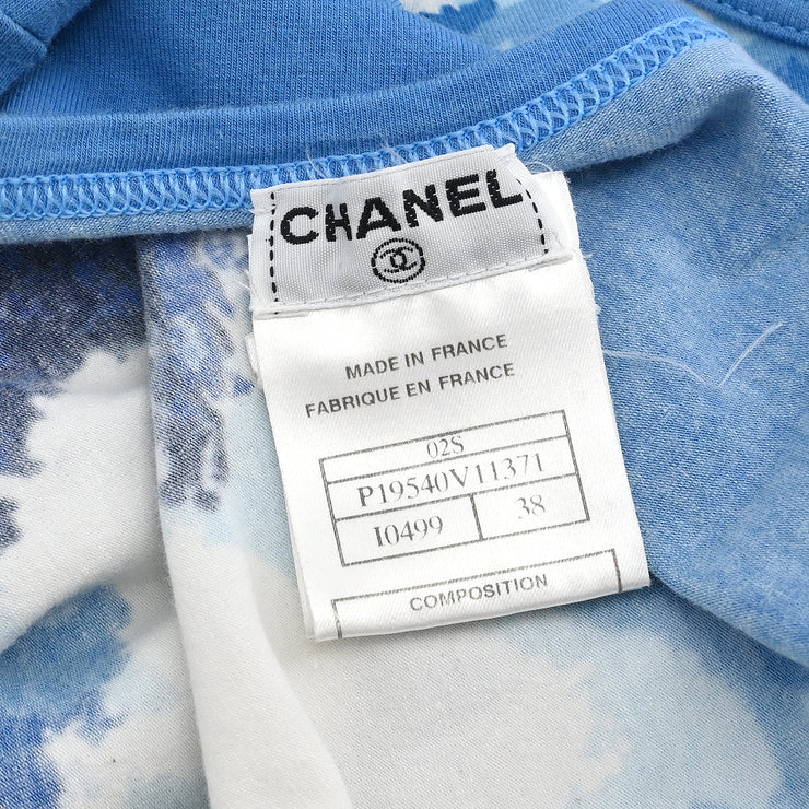 Chanel 2002 Surf Line Sleeveless Top Blue #38