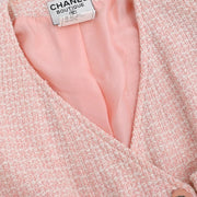 Chanel 1996 Collarless Coat Pink #34