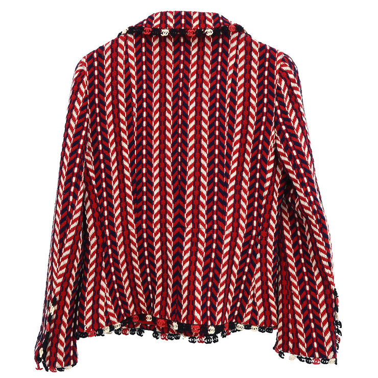 Chanel 2004 Single Breasted Jacket Red #38