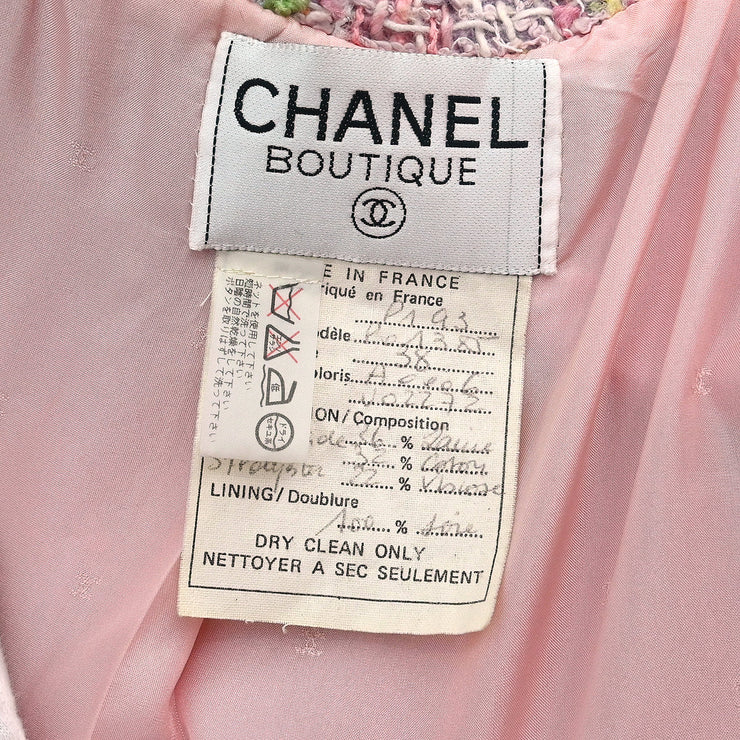 Chanel Double Breasted Jacket Pink P193 #38