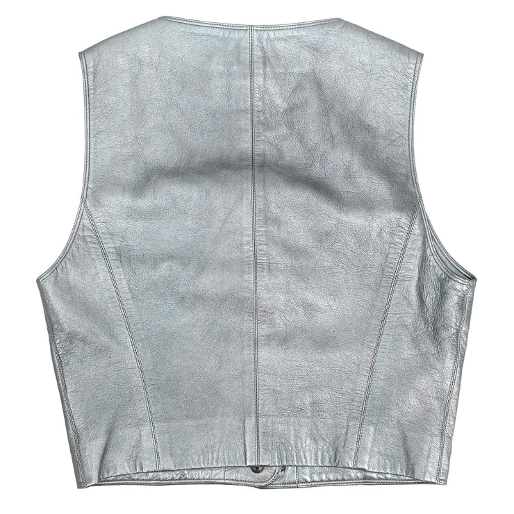 Chanel Sleeveless Vest Jacket Silver