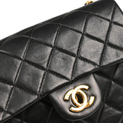 Chanel 2001-2003 Black Lambskin Mini Classic Square Flap Shoulder Bag 17