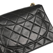 Chanel 2001-2003 Black Lambskin Mini Classic Square Flap Shoulder Bag 17