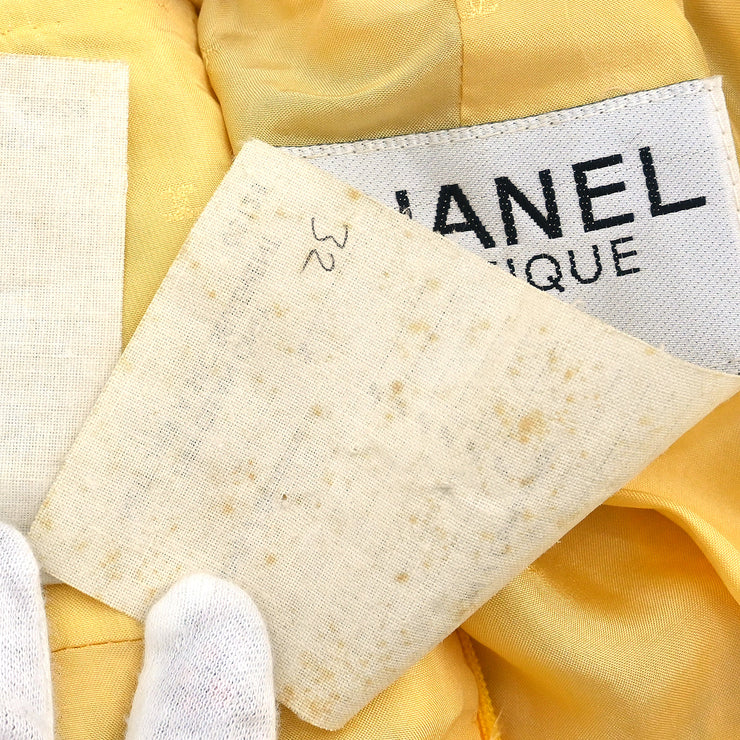 Chanel 1994 Setup Suit Jacket Skirt Yellow #38