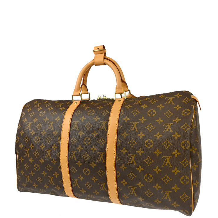 Louis Vuitton 2003 Monogram Keepall 50 Duffle Travel Handbag M41426