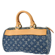 Louis Vuitton 2005 Blue Monogram Denim Neo Speedy Handbag M95019