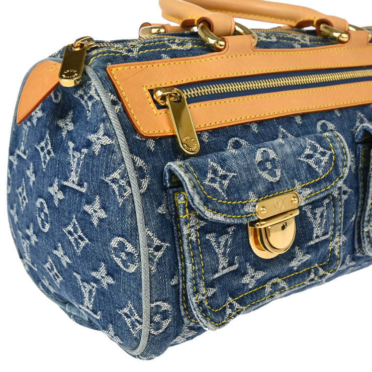 Louis Vuitton 2005 Blue Monogram Denim Neo Speedy Handbag M95019