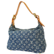 Louis Vuitton 2006 Blue Monogram Denim Baggy PM Shoulder Bag M95049