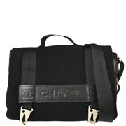 Chanel 2004-2005 Black Felt Nylon Sport Line 2way Shoulder Handbag