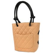 Chanel 2003-2004 Beige Calfskin Cambon Ligne Tote Handbag