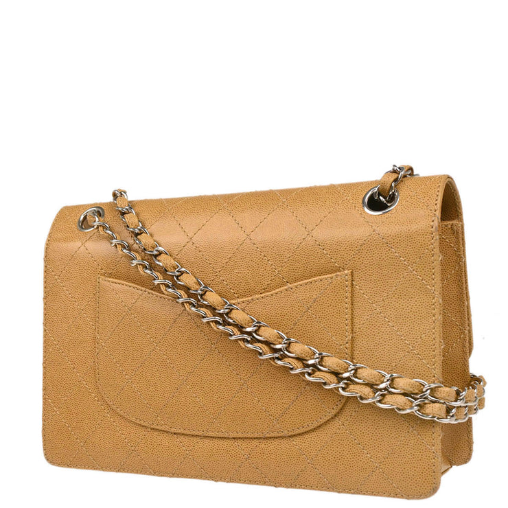 Chanel 1997-1999 Beige Caviar Shoulder Bag