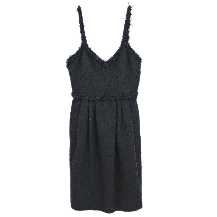 Chanel 2007 Sleeveless Dress Black #38