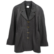 Chanel 1999 Single Breasted Jacket Dark Brown #40