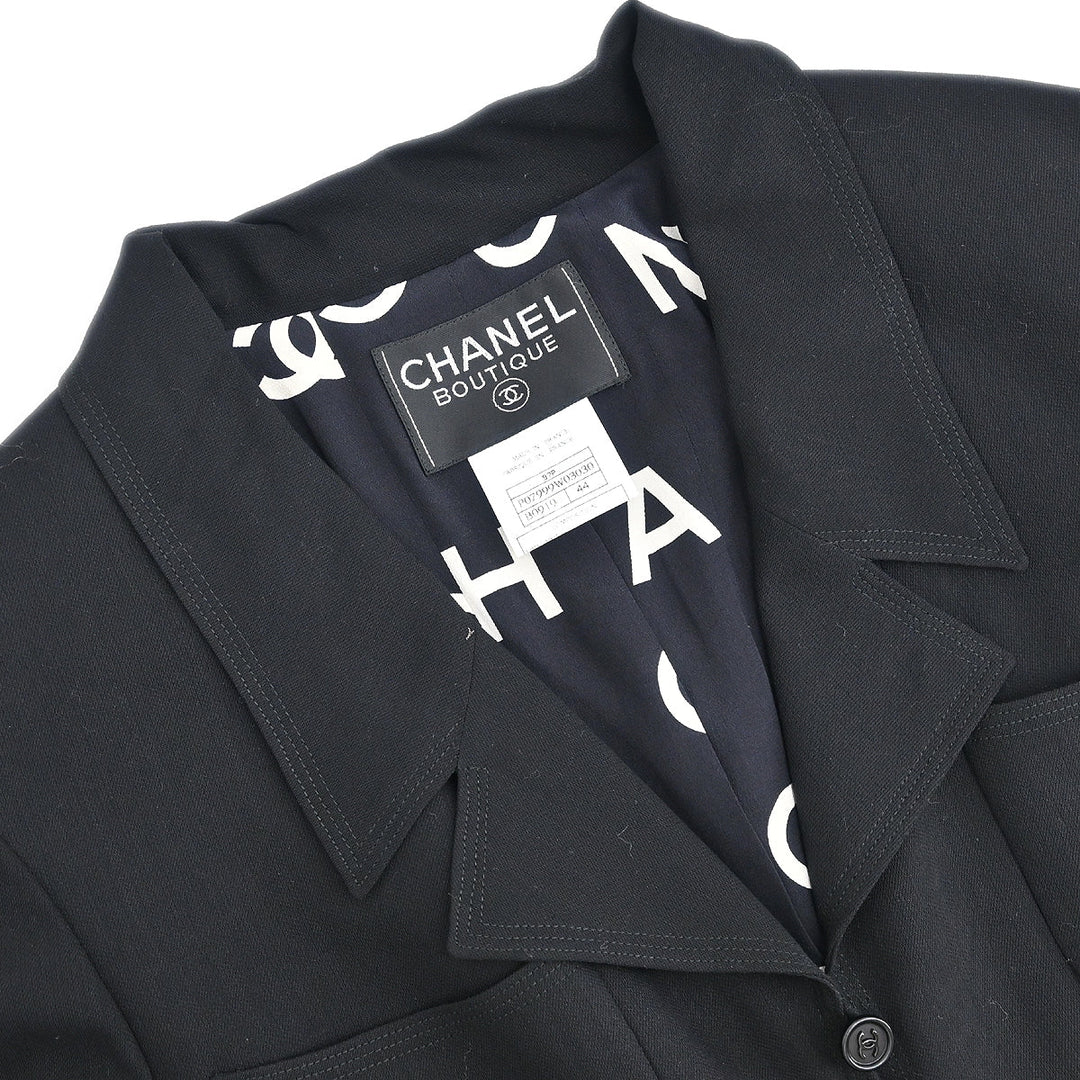 Chanel 1997 Single Breasted Jacket Black #44 – AMORE Vintage