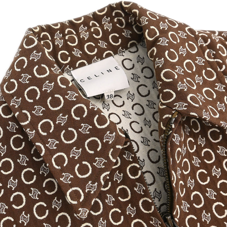 Celine Zip Up Jacket Macadam Brown #38