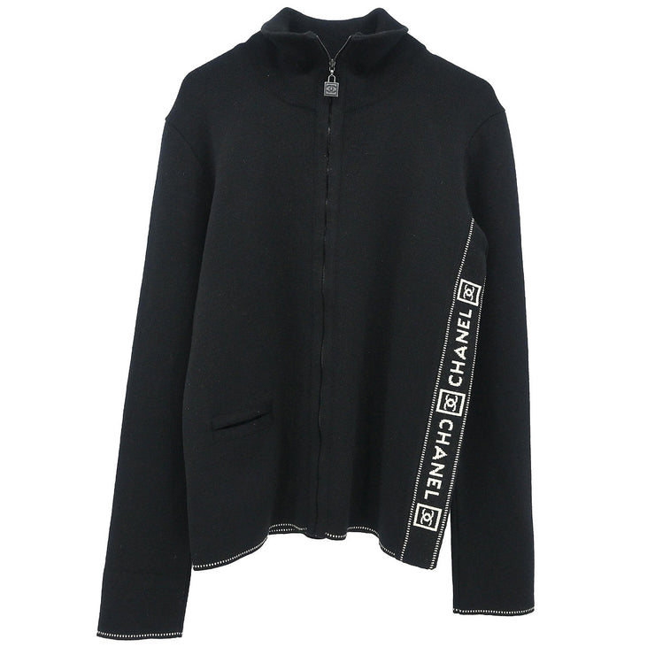 Chanel 2003 Zip Up Jacket Black #42