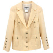 Chanel 2007 Single Breasted Jacket Ivory #36