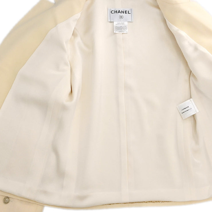 Chanel 2007 Single Breasted Jacket Ivory #36