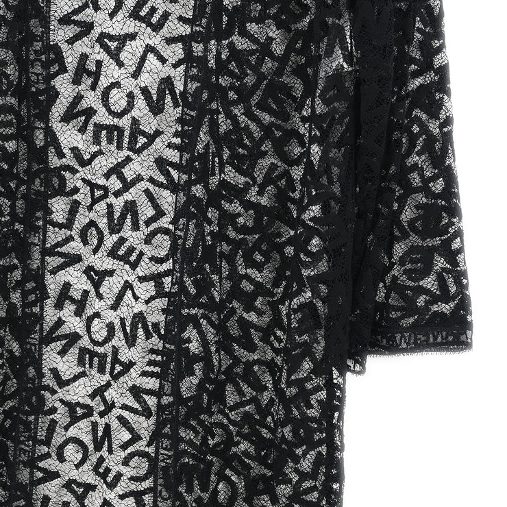 Chanel 1998 Lace Cardigan Black #38