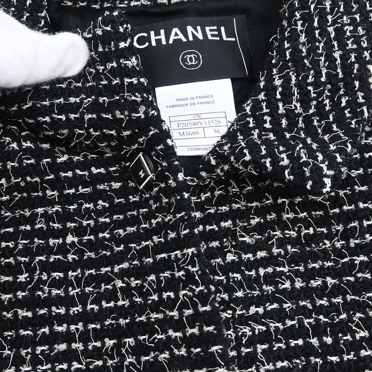 Chanel 2003 Setup Suit Jacket Skirt Black #38