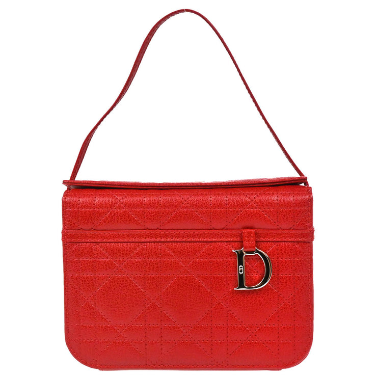 Christian Dior 2007 Red Cannage Vanity Handbag