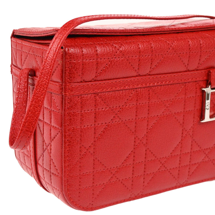 Christian Dior 2007 Red Cannage Vanity Handbag